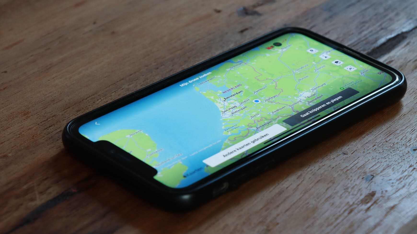 DJI app find my drone functie