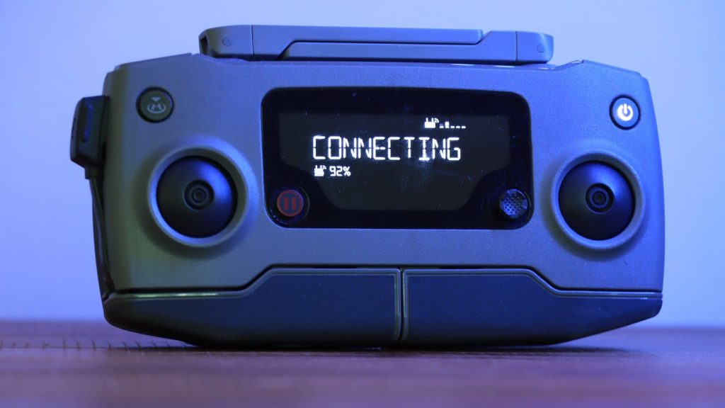 Drone controller verbindt met wifi signaal Drone controller verbindt met wifi signaal