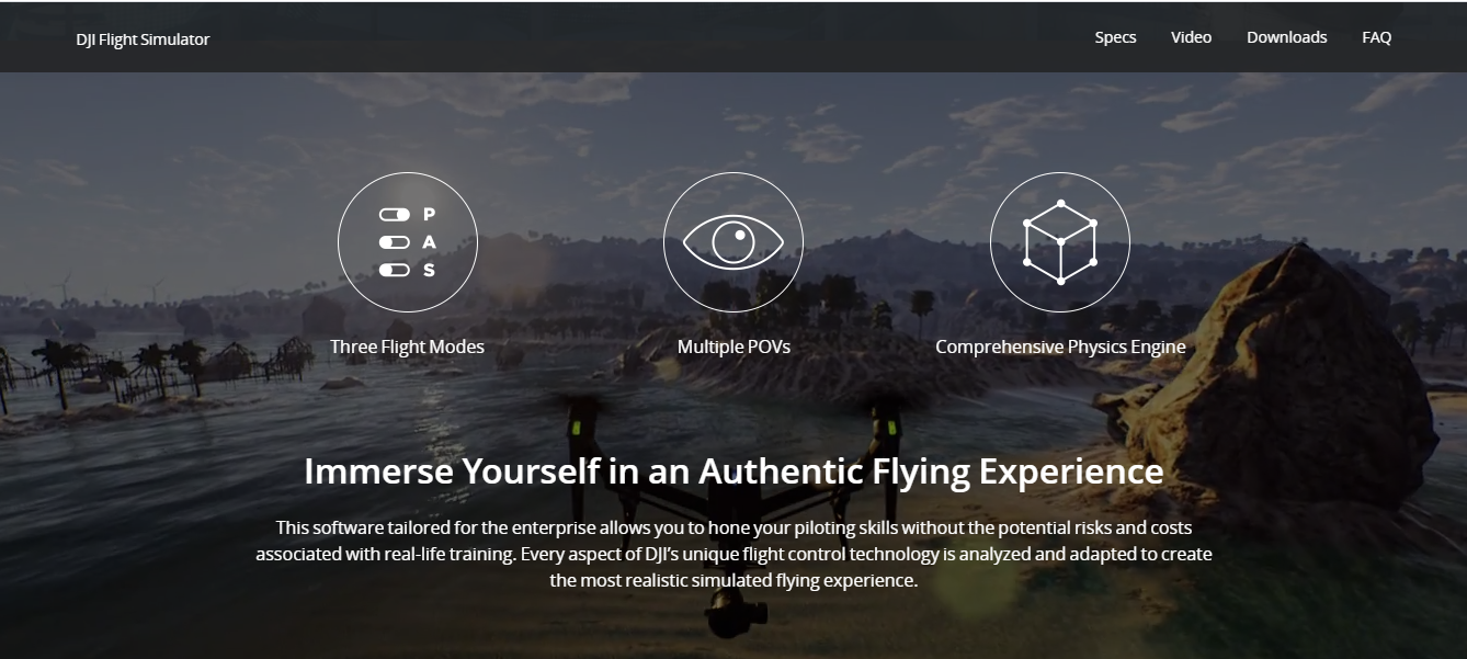 de DJI flight simulator is een goede manier om het vliegen met een drone te oefenen DJI Flight simulator DJI.com drones.png