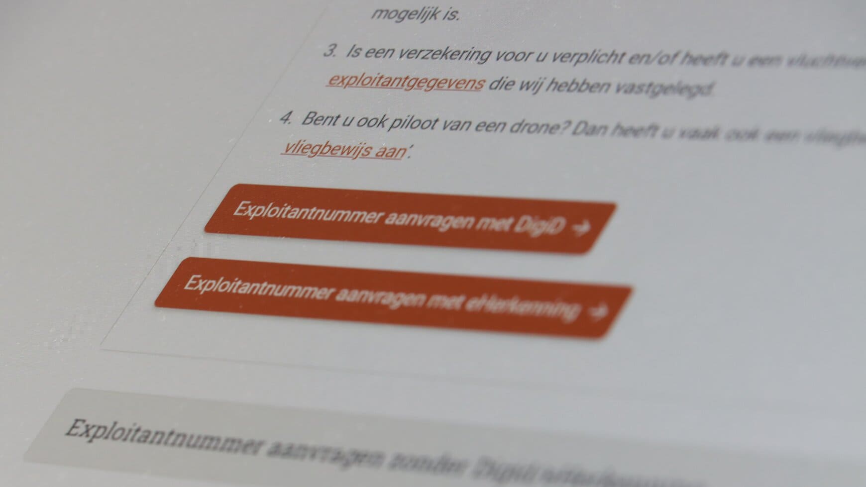 drone niet registreren