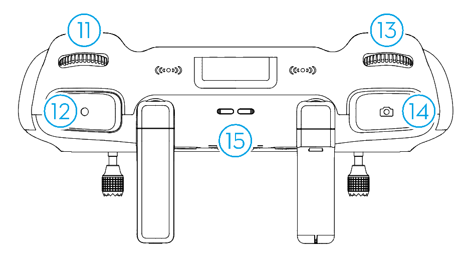 Drone smart controller bovenkant illustratie