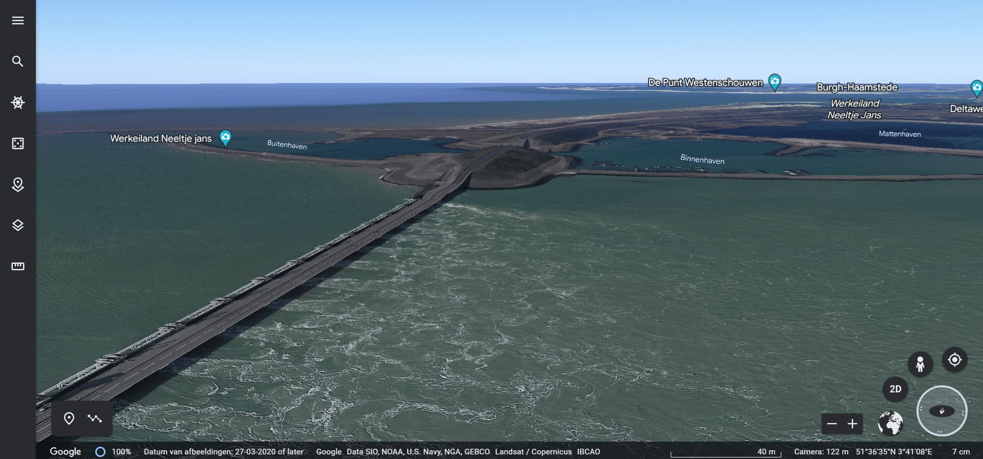 Google Earth ingezoomd Google Earth ingezoomd