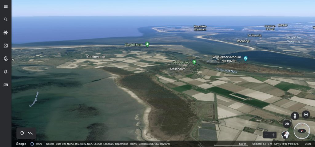 Google Earth uitgezoomd Google Earth uitgezoomd